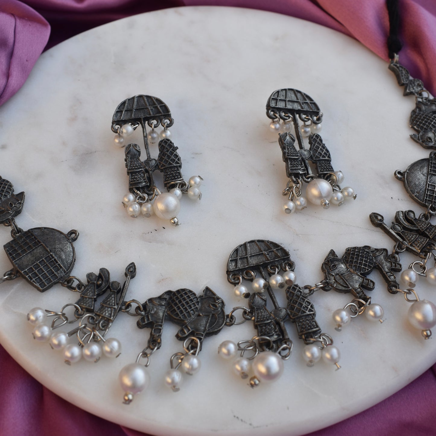 Elephant Head Necklace Set